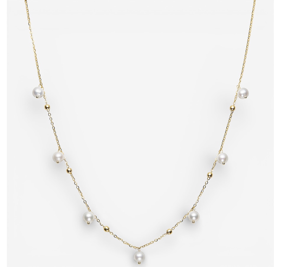 Image 115550.jpg, Product 115-550 / Price $639.99, Stefano Oro 14K Yellow Gold Pearl Tiara Collection Necklace from Stefano Oro on TSC.ca's Jewellery department