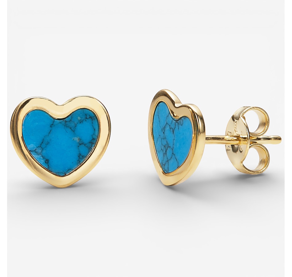 Image 115551_SITUR.jpg, Product 115-551 / Price $399.99, Stefano Oro 14K Yellow Gold Heart Stud Earrings from Stefano Oro on TSC.ca's Jewellery department