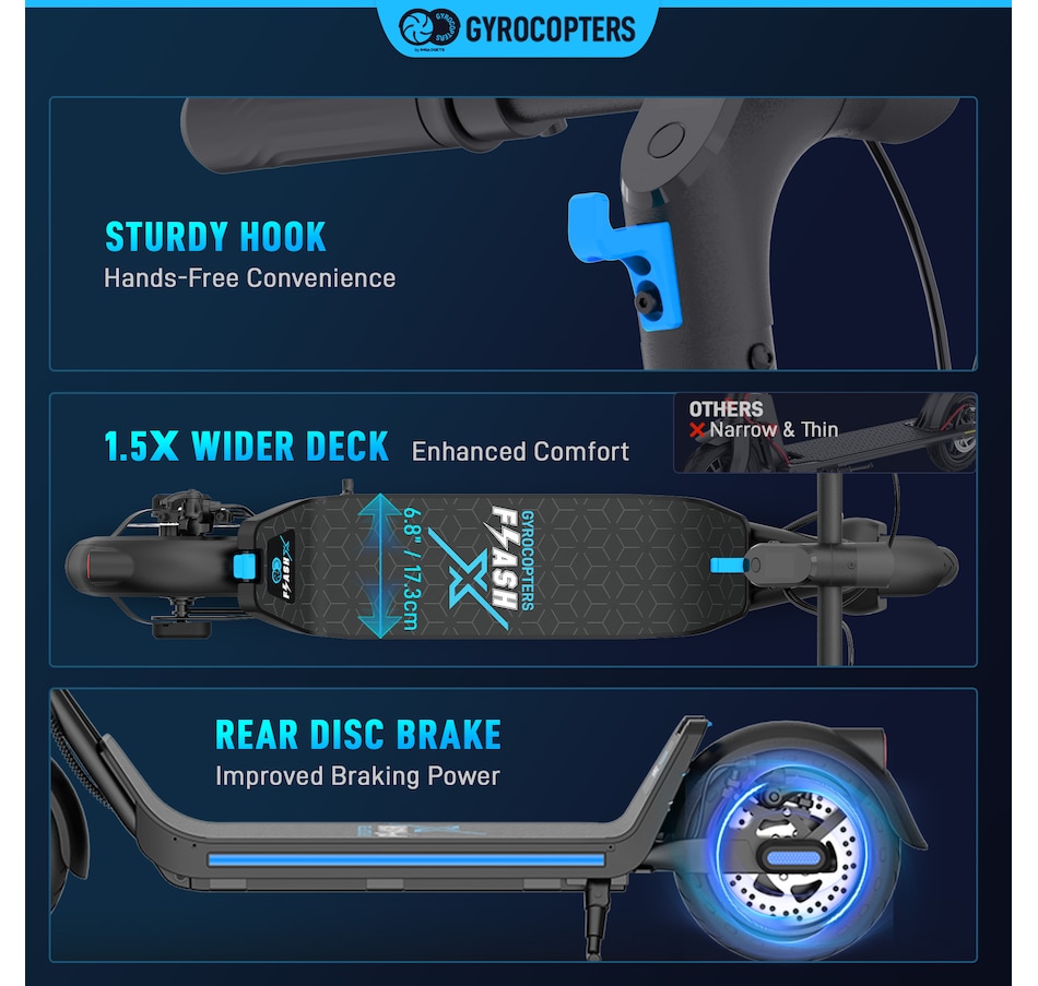 Image 703125_ALTMORE12.jpg, Product 703-125 / Price $799.99, Gyrocopters Flash X Electric Scooter from Gyrocopters on TSC.ca's Health & Fitness department