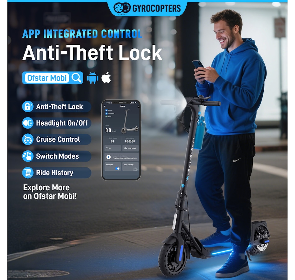 Image 703125_ALTMORE9.jpg, Product 703-125 / Price $799.99, Gyrocopters Flash X Electric Scooter from Gyrocopters on TSC.ca's Health & Fitness department